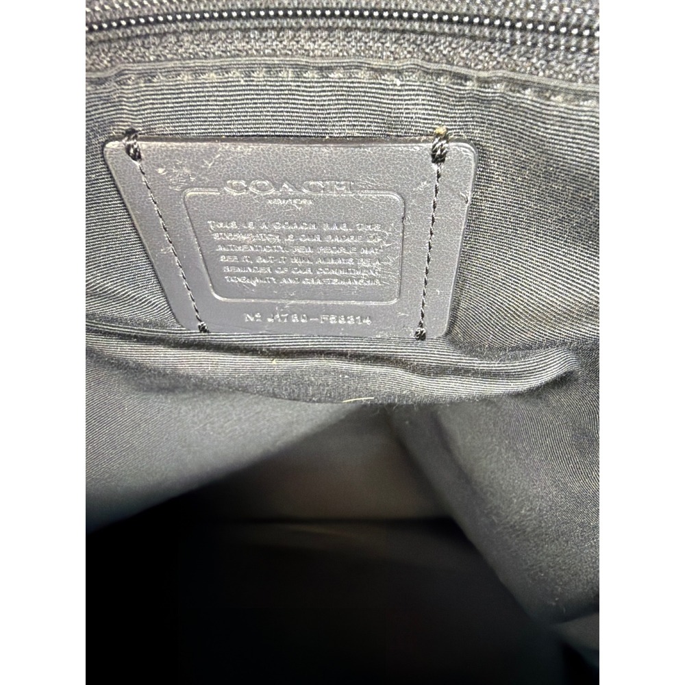 Coach Charlie Backpack Signature Canvas Black Brown Leather F58314 Large - Picture 7 of 9